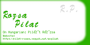 rozsa pilat business card